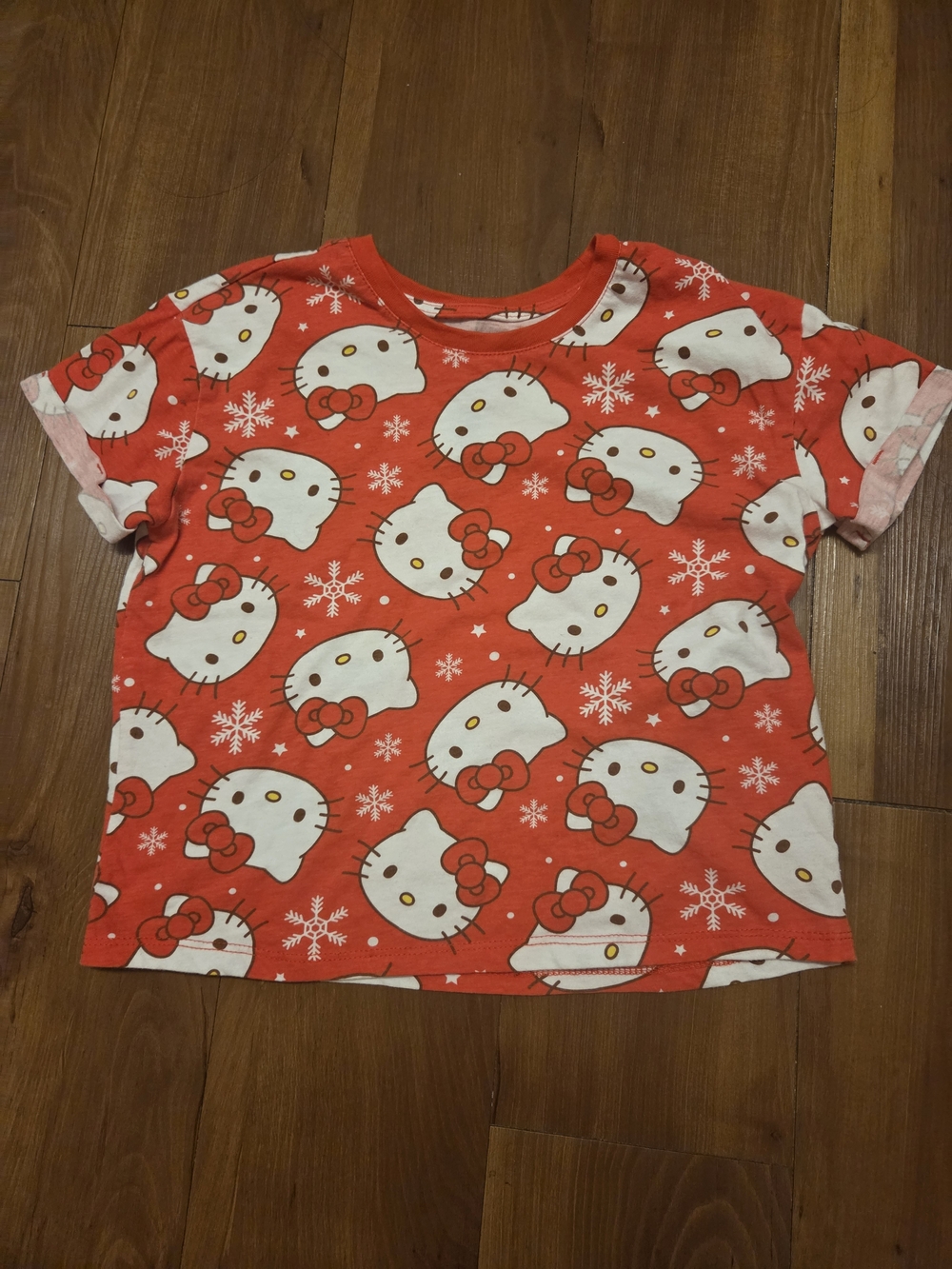 Hello Kitty Red & White All-Over Print Short Sleeve Tee